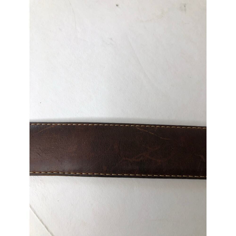 Silver Creek Collection Leather Belt Western Brown Cowboy Rodeo Made in USA - Picture 4 of 10